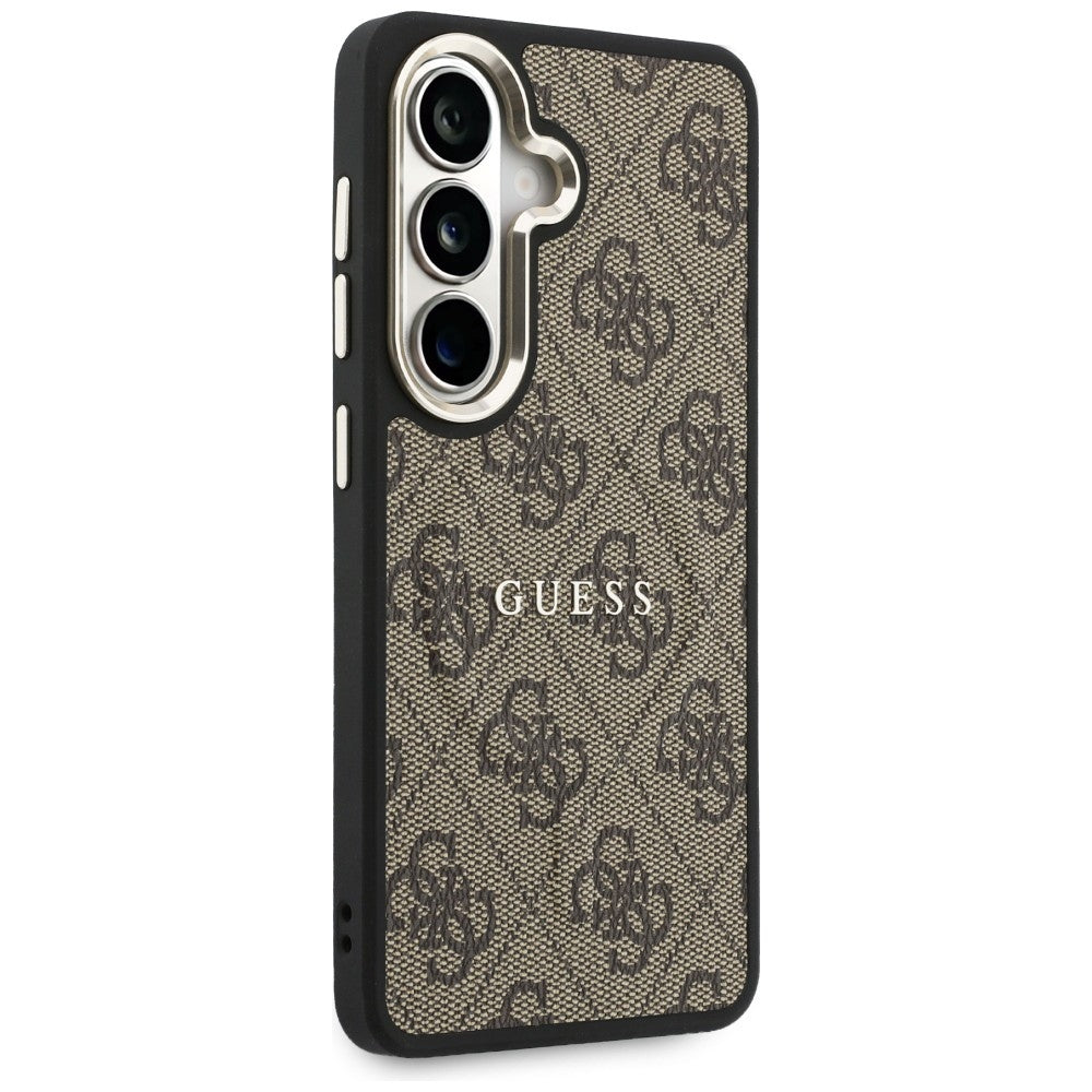 Etui MagSafe dla Samsung Galaxy S26 S942, Guess, 4G Embossed Ring, Brązowy