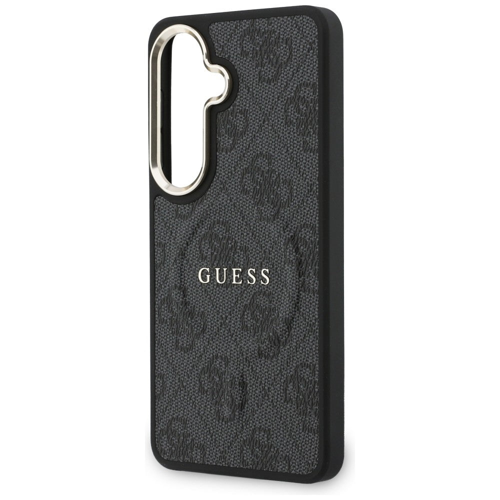 MagSafe Case for Samsung Galaxy S26 S942, Guess, 4G Embossed Ring, Black