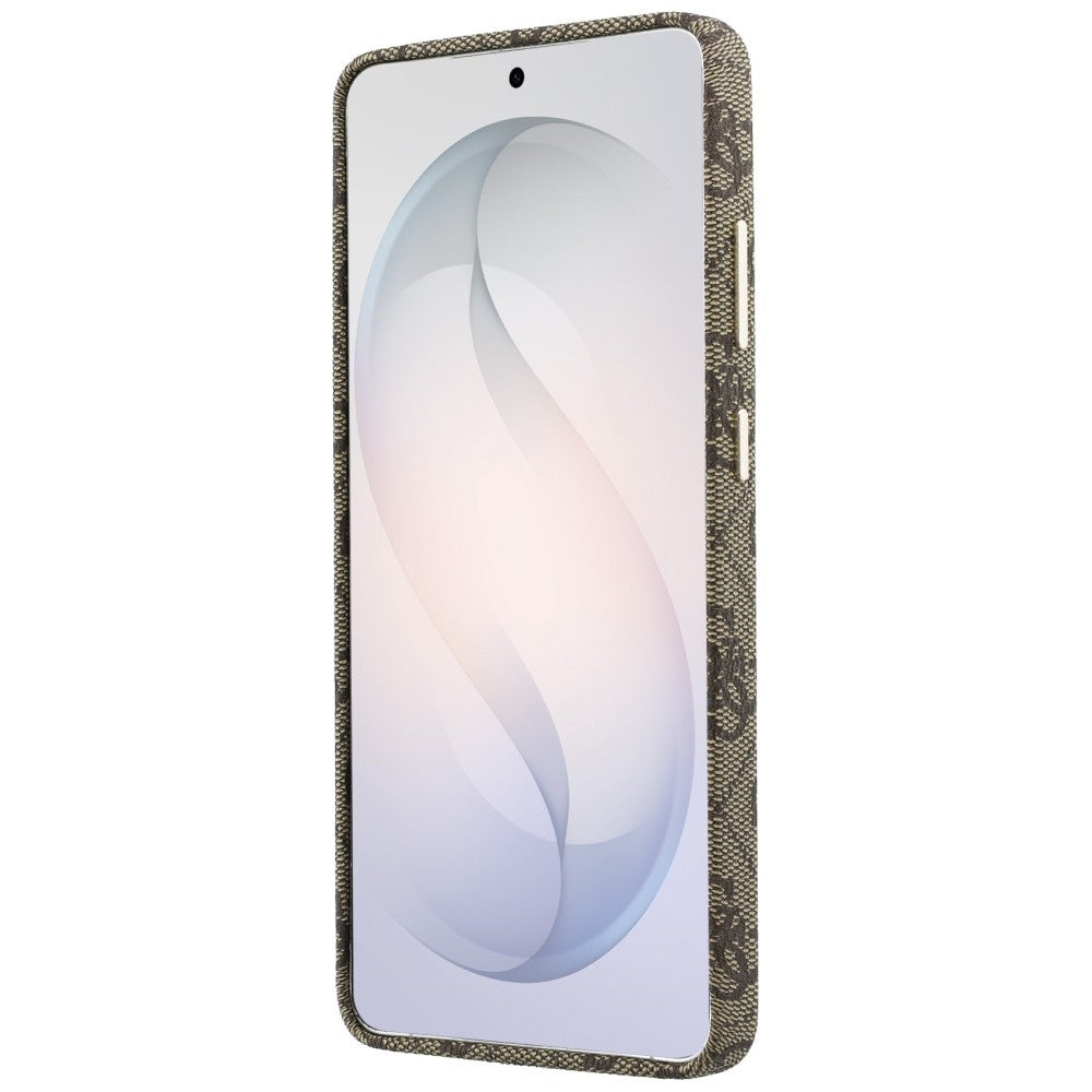 Etui MagSafe dla Samsung Galaxy S26 S942, Guess, 4G Script Logo, Brązowy