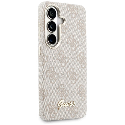 Etui MagSafe dla Samsung Galaxy S26 S942, Guess, 4G Script Logo, Różowy