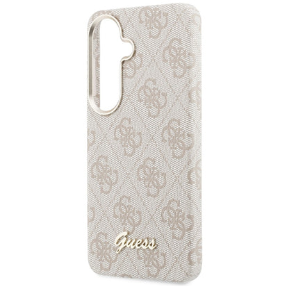 Etui MagSafe dla Samsung Galaxy S26 S942, Guess, 4G Script Logo, Różowy