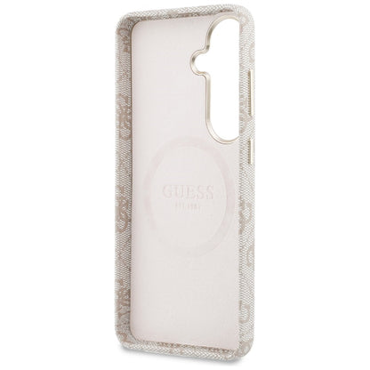 Etui MagSafe dla Samsung Galaxy S26 S942, Guess, 4G Script Logo, Różowy