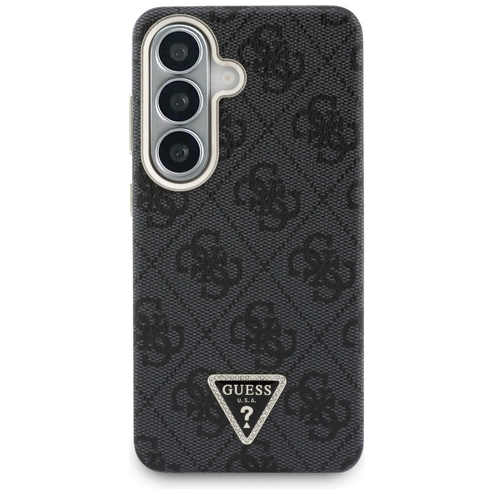 Etui MagSafe dla Samsung Galaxy S26 S942, Guess, 4G Triangle Logo, Czarne