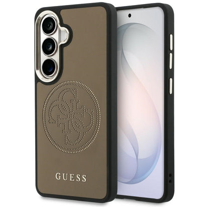 Etui MagSafe dla Samsung Galaxy S26 S942, Guess, Perforated Logo, Brązowy