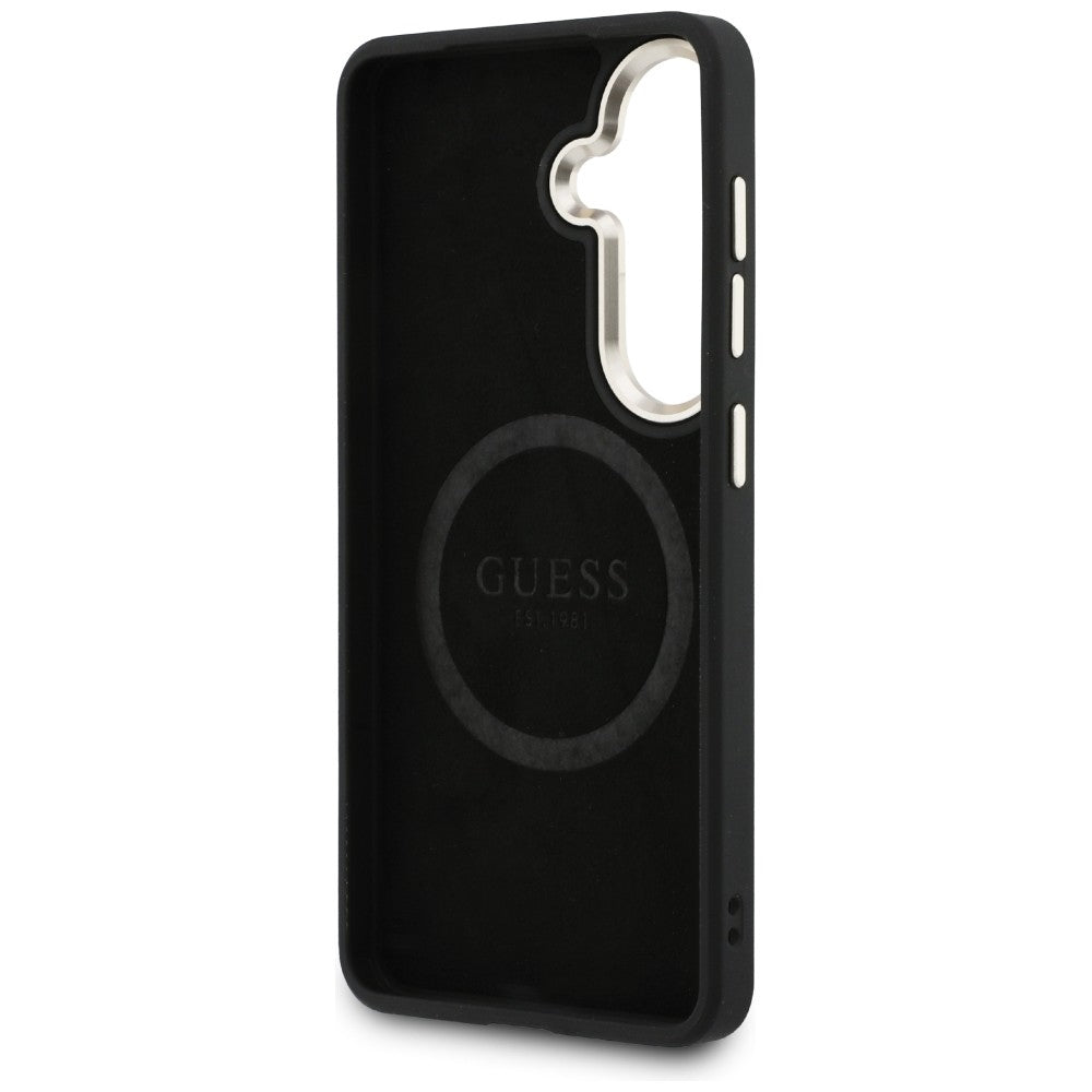 Etui MagSafe dla Samsung Galaxy S26 S942, Guess, Perforated Logo, Brązowy