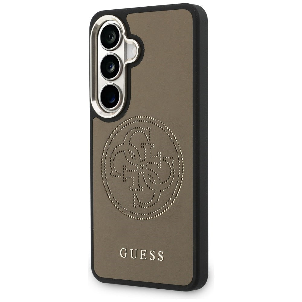 Etui MagSafe dla Samsung Galaxy S26 S942, Guess, Perforated Logo, Brązowy