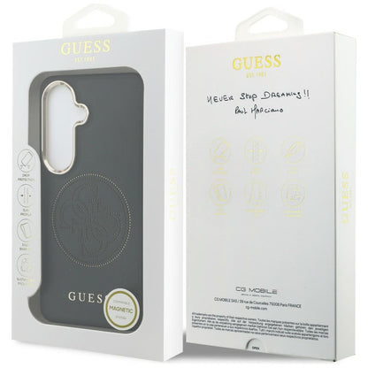 Etui MagSafe dla Samsung Galaxy S26 S942, Guess, Perforated Logo, Czarne