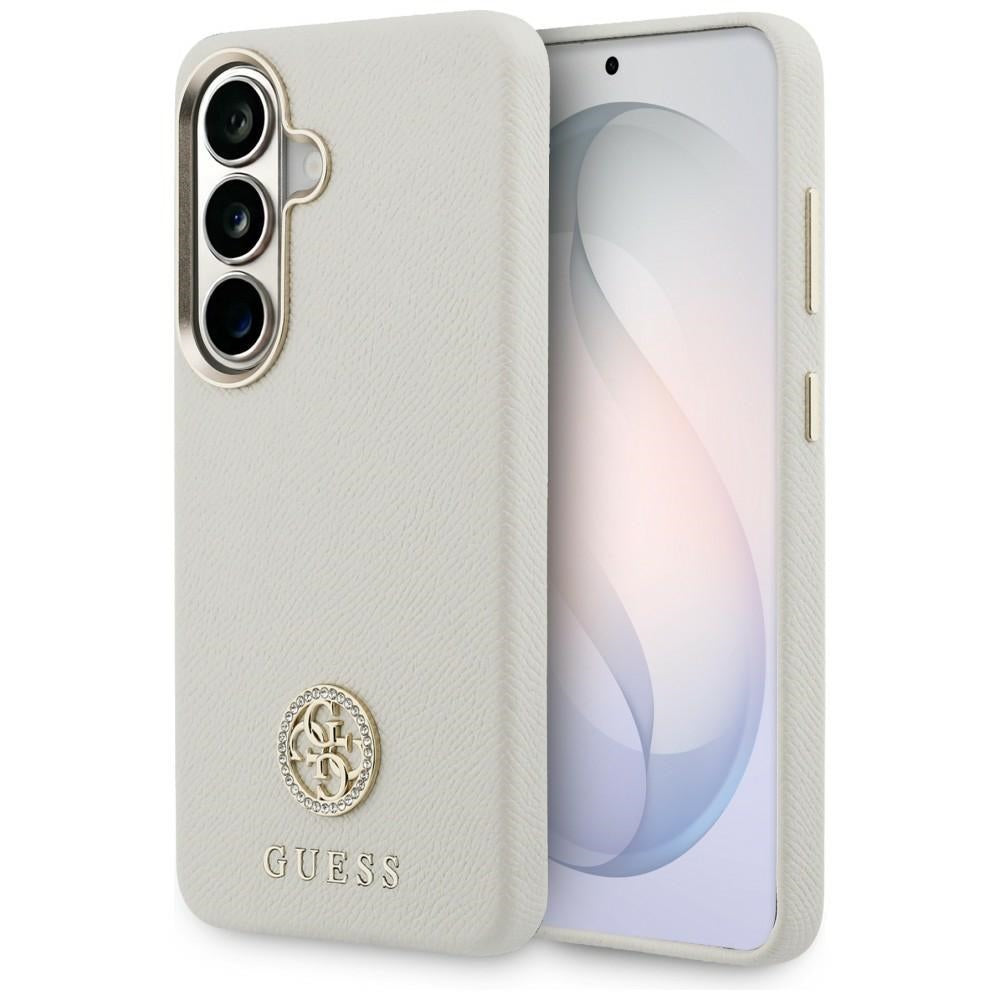 Etui MagSafe dla Samsung Galaxy S26 S942, Guess, Rhinestone Round Logo, Beżowy