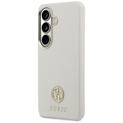 Etui MagSafe dla Samsung Galaxy S26 S942, Guess, Rhinestone Round Logo, Beżowy