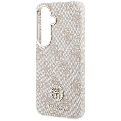 Etui MagSafe dla Samsung Galaxy S26 S942, Guess, Rhinestone Round Logo, Różowy