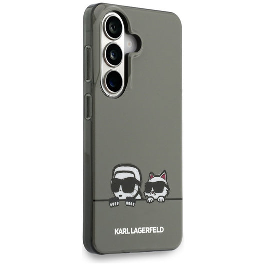 Etui MagSafe dla Samsung Galaxy S26 S942, Karl Lagerfeld, IML Karl & Choupette Peekaboo Logo, Czarne