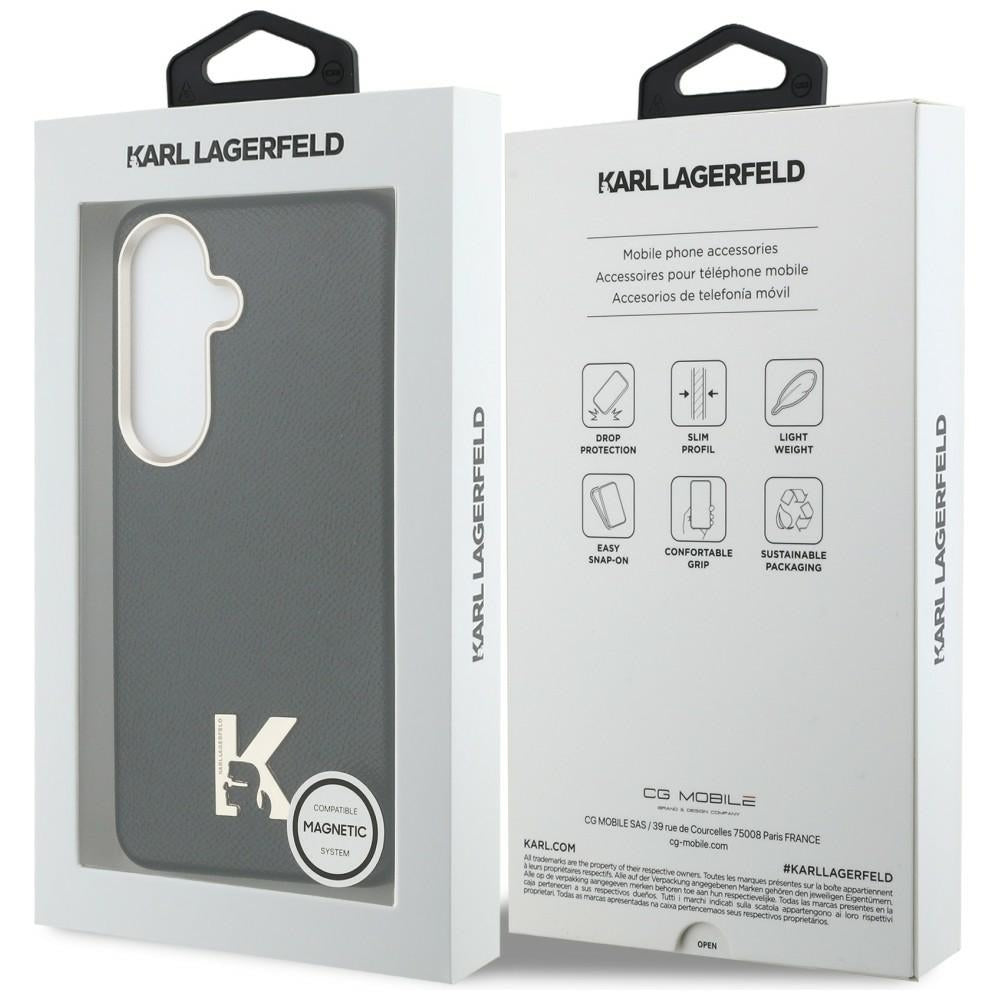 Etui MagSafe dla Samsung Galaxy S26 S942, Karl Lagerfeld, Karl Head Logo, Czarne