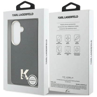 Etui MagSafe dla Samsung Galaxy S26 S942, Karl Lagerfeld, Karl Head Logo, Czarne