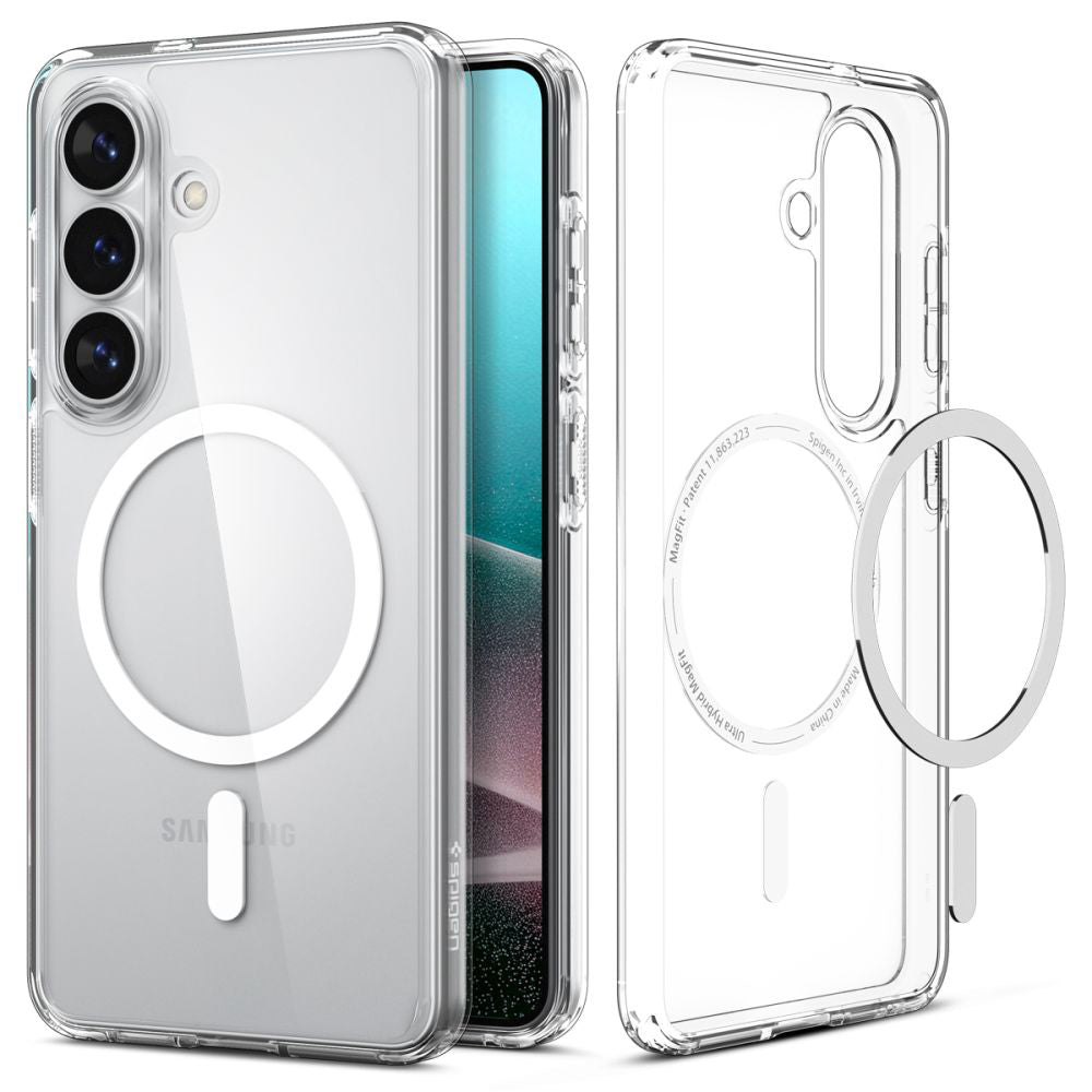 Etui MagSafe dla Samsung Galaxy S26 S942, Spigen, Ultra Hybrid, Przezroczyste Białe ACS10734