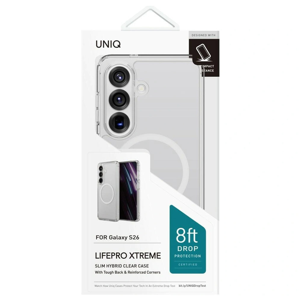 Etui MagSafe dla Samsung Galaxy S26 S942, UNIQ, LifePro Xtreme MagClick, Przezroczyste
