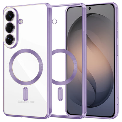 Etui MagSafe dla Samsung Galaxy S26, Techsuit, Luxury Crystal, Jasny Fiolet