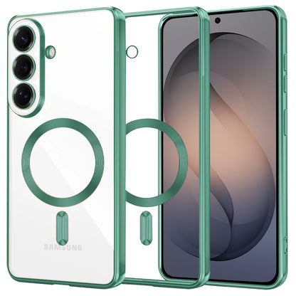 Etui MagSafe dla Samsung Galaxy S26, Techsuit, Luxury Crystal, Jasnozielone