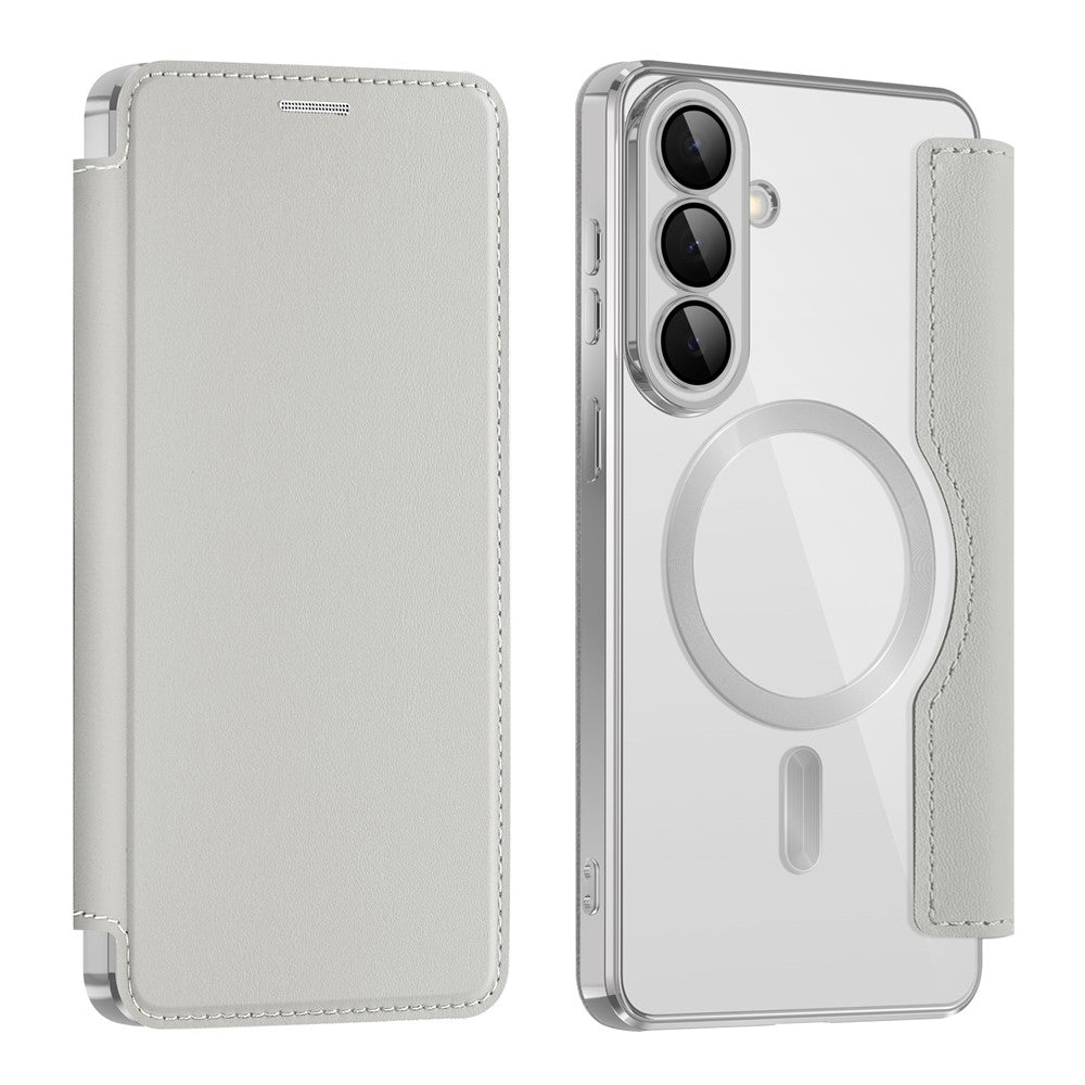 Etui MagSafe dla Samsung Galaxy S26, Techsuit, SmartMag Book, Szary