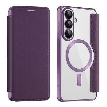 MagSafe Case for Samsung Galaxy S26, Techsuit, SmartMag Book, Purple