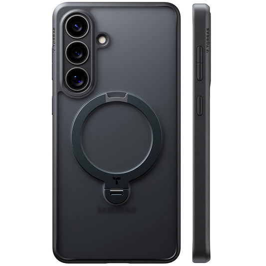 Etui MagSafe dla Samsung Galaxy S26, Torras, Ostand Spin, Czarne