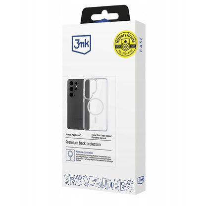 MagSafe Case for Samsung Galaxy S26 Ultra S948, 3MK, Armor MagCase, Transparent