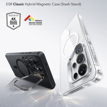 Etui MagSafe dla Samsung Galaxy S26 Ultra S948, ESR, Classic Hybrid Kickstand, Czarne Satynowe