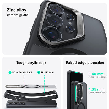 Etui MagSafe dla Samsung Galaxy S26 Ultra S948, ESR, Classic Hybrid Kickstand, Czarne Satynowe