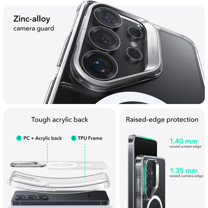 Etui MagSafe dla Samsung Galaxy S26 Ultra S948, ESR, Classic Hybrid Kickstand, Przezroczyste