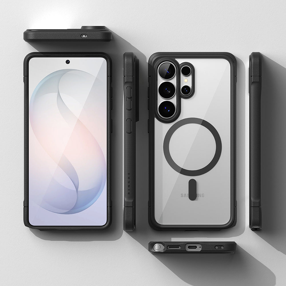 Etui MagSafe dla Samsung Galaxy S26 Ultra, Ringke, Fusion Bold, Czarne