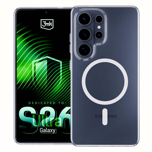 Etui MagSafe dla Samsung Galaxy S26 Ultra S948, 3MK, Clear MagCase, Przezroczyste