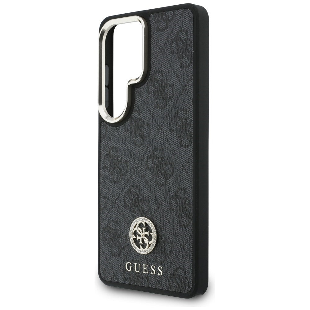 Etui MagSafe dla Samsung Galaxy S26 Ultra S948, GUESS, 4G Big Rhinestone Triangle Strap, Czarne