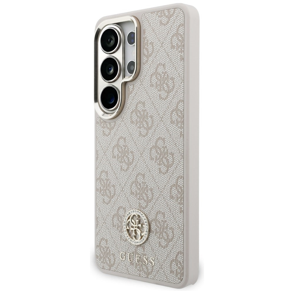 Etui MagSafe dla Samsung Galaxy S26 Ultra S948, GUESS, 4G Big Rhinestone Triangle Strap, Różowy