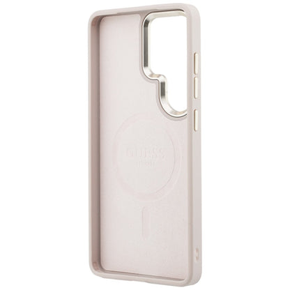 Etui MagSafe dla Samsung Galaxy S26 Ultra S948, Guess, 4G Embossed Ring, Różowy