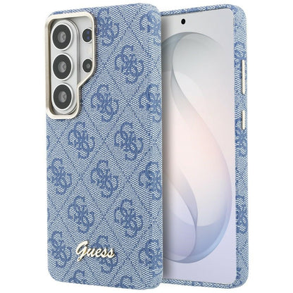 Etui MagSafe dla Samsung Galaxy S26 Ultra S948, Guess, 4G Script Logo, Niebieskie.