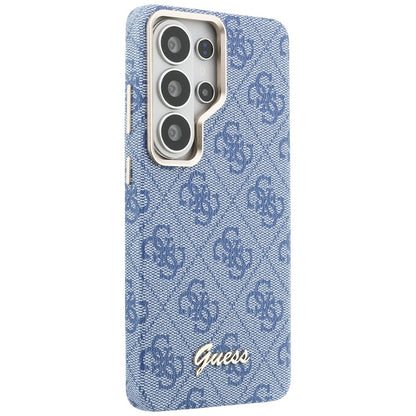 Etui MagSafe dla Samsung Galaxy S26 Ultra S948, Guess, 4G Script Logo, Niebieskie.