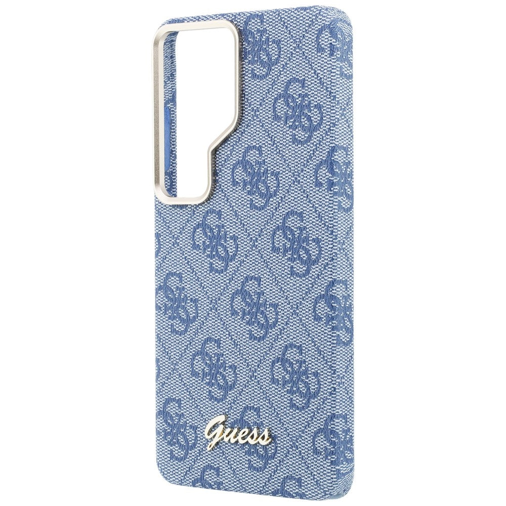 Etui MagSafe dla Samsung Galaxy S26 Ultra S948, Guess, 4G Script Logo, Niebieskie.