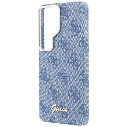 Etui MagSafe dla Samsung Galaxy S26 Ultra S948, Guess, 4G Script Logo, Niebieskie.