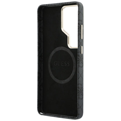 MagSafe Case for Samsung Galaxy S26 Ultra S948, Guess, 4G Script Logo, Black