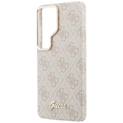 Etui MagSafe dla Samsung Galaxy S26 Ultra S948, Guess, 4G Script Logo, Różowy