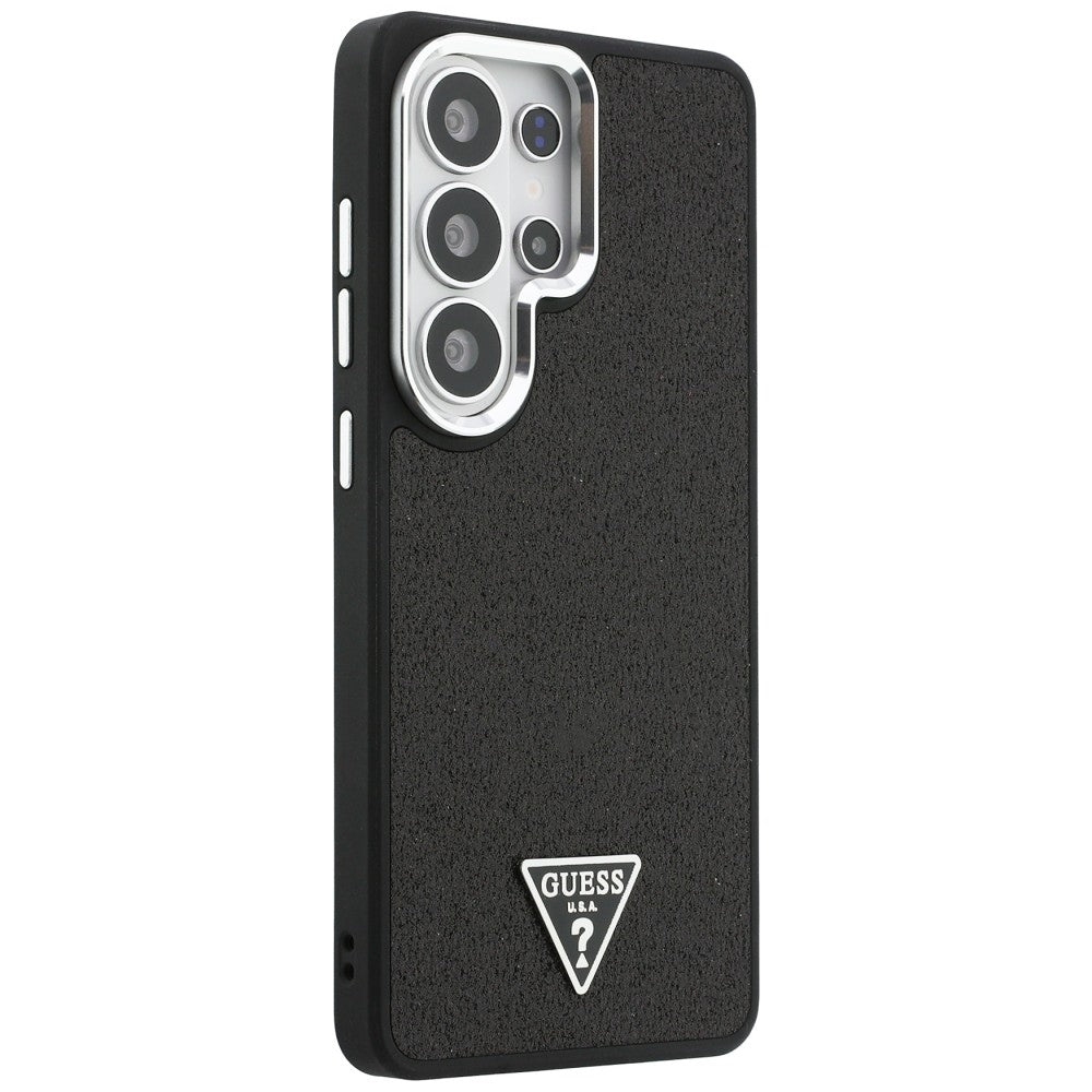 Etui MagSafe dla Samsung Galaxy S26 Ultra S948, Guess, Fixed Glitter Triangle Logo, Czarne