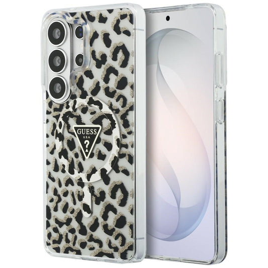 Etui MagSafe dla Samsung Galaxy S26 Ultra S948, Guess, wzór Leopard IML, Czarne