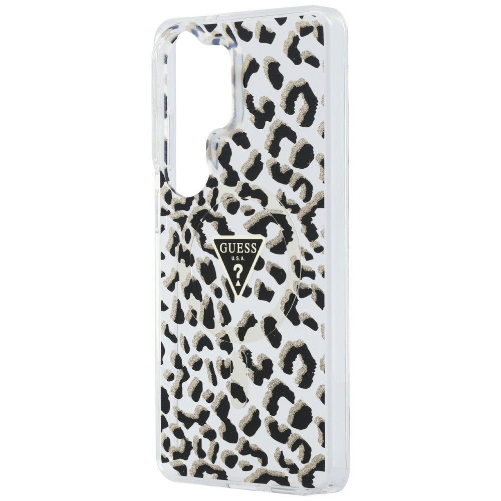 MagSafe Case for Samsung Galaxy S26 Ultra S948, Guess, IML Leopard Pattern, Black
