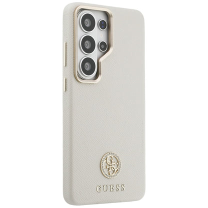 Etui MagSafe dla Samsung Galaxy S26 Ultra S948, Guess, Rhinestone Round Logo, Beżowy