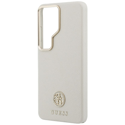 Etui MagSafe dla Samsung Galaxy S26 Ultra S948, Guess, Rhinestone Round Logo, Beżowy