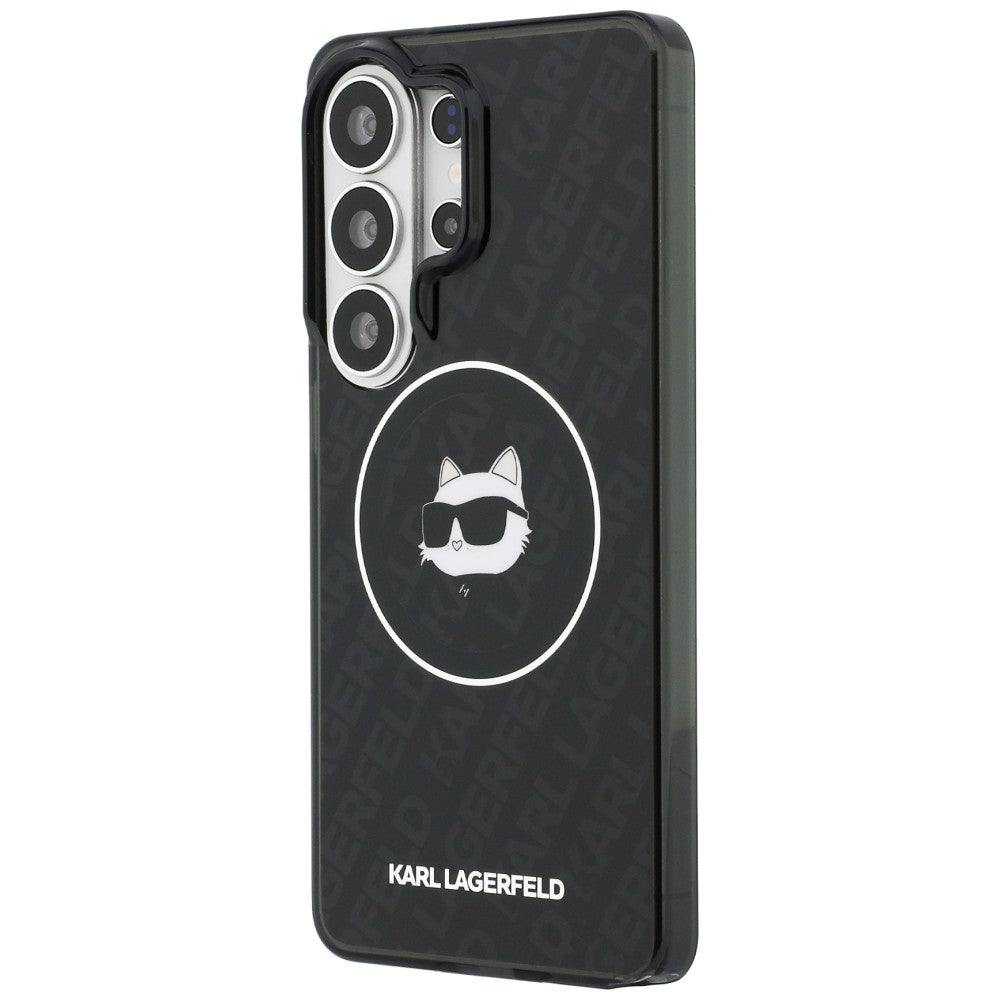 MagSafe Case for Samsung Galaxy S26 Ultra S948, Karl Lagerfeld, IML Choupette Head on KL Repeated Logo, Black