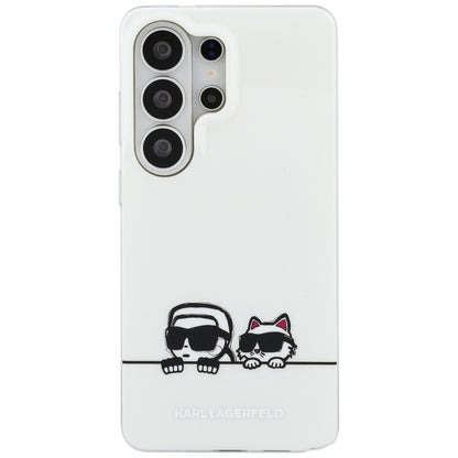 Etui MagSafe dla Samsung Galaxy S26 Ultra S948, Karl Lagerfeld, IML Karl & Choupette Peekaboo Logo, Białe.
