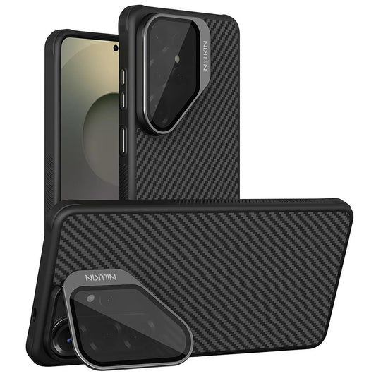Etui MagSafe do Samsung Galaxy S26 Ultra S948, Nillkin, CarboProp z przezroczystą czarną osłoną obiektywu, czarne