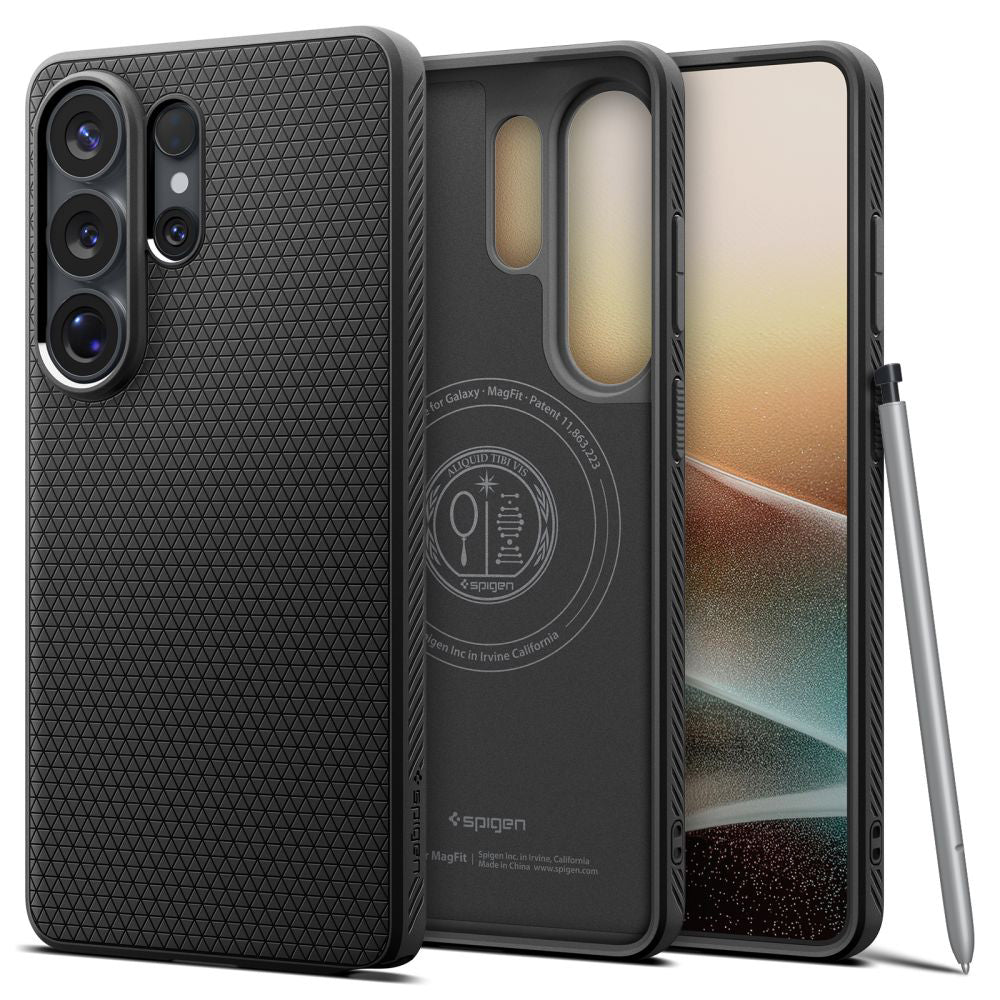 Etui MagSafe dla Samsung Galaxy S26 Ultra S948, Spigen, Liquid Air, Czarne Matowe ACS10674