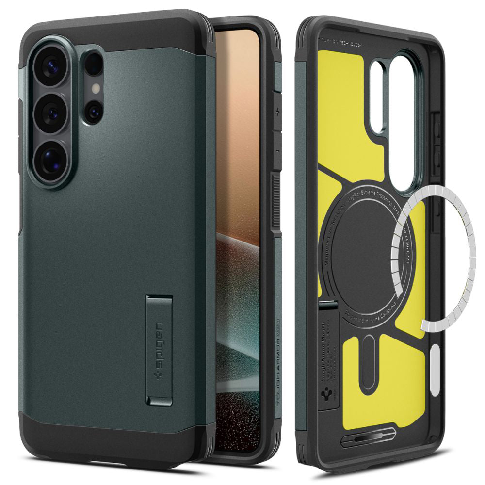 Etui MagSafe dla Samsung Galaxy S26 Ultra S948, Spigen, Tough Armor, Zielony ACS10686