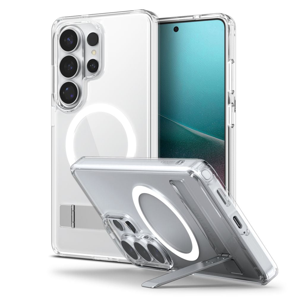Etui MagSafe dla Samsung Galaxy S26 Ultra S948, Spigen, Ultra Hybrid S, Przezroczyste Białe ACS11032